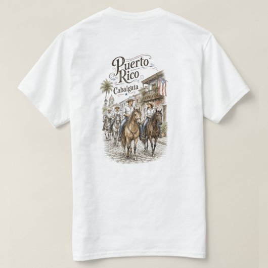 カバアルガタ プエルトリコ ヌエストラ エレンシア Tシャツ (デザイン裏面)