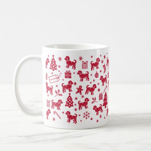 カバコンクリスマスデザイン コーヒーマグカップ (左)
