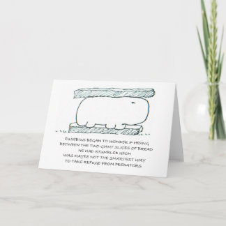 カバサンドイッチユーモアのあるな挨拶状 カード