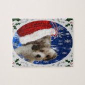 カバチョンパズル、クリスマスドッグ ジグソーパズル (横)