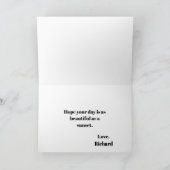 カバットクロアチアビューオブサンセット1974フィルター誕生日 カード (内部)