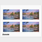 カバット、クロアチアビューオブザタウンホリデー 長方形シール (シート)