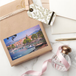 カバット、クロアチアビューオブザタウンホリデー 長方形シール