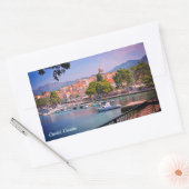 カバット、クロアチアビューオブザタウンホリデー 長方形シール (封筒)