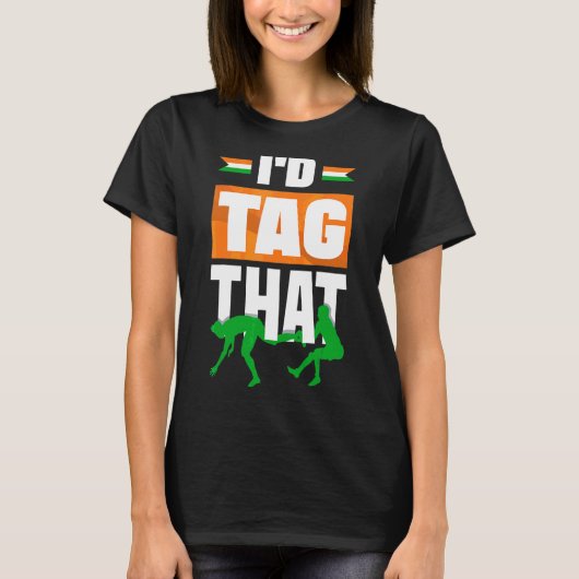 カバディインディアンスポーツI'dラベルthat Tシャツ (正面)