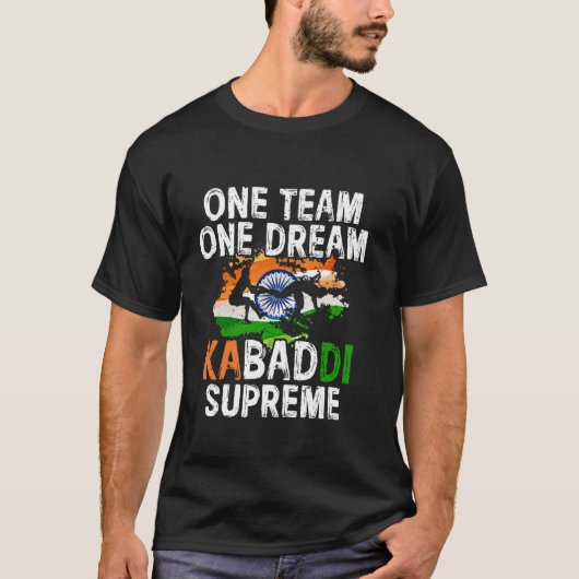 カバディ インド レスリング 一つのチーム 一つの夢 Tシャツ (正面)