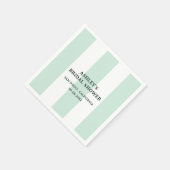 カバナストライプシーグリーンブライダルシャワー スタンダードカクテルナプキン (角)