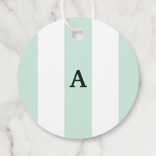 カバナストライプシーグリーンブライダルシャワー フェイバータグ (裏面)