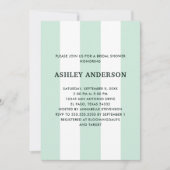 カバナストライプシーグリーンブライダルシャワー 招待状 (正面)