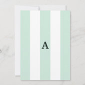 カバナストライプシーグリーンブライダルシャワー 招待状 (裏面)