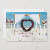 カバナビーチ行き先結婚式 –  セーブザデート (裏面)