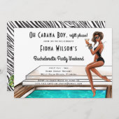 カバナボーイバチェロレッテウィークエンド招待状 招待状 (正面/裏面)