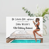 カバナボーイ40th誕生日パーティー週末招待状 招待状 (スタンド正面)