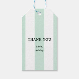 カバナ ストライプ シーグリーン ブライダルシャワー ギフトタグ