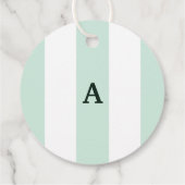 カバナ ストライプ シーグリーン ブライダルシャワー フェイバータグ (裏面)