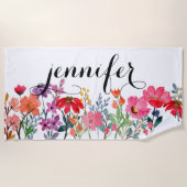 カバナ ヴァケーション ギフト 個人名  ビーチタオル (正面)