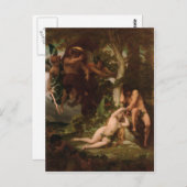 カバネルユダヤ人からのアダムとエバの追放 ポストカード (正面/裏面)