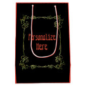 カバノキのジャングル鐘植えアールヌーボー ミディアムペーパーバッグ (裏面)