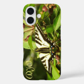 カバノキの上の黄色と黒の蝶 Case-Mate iPhoneケース (裏面)