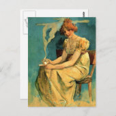 カババイアルフォンス（アルフォンス）ミュシャ～アールヌーボー ポストカード (正面/裏面)