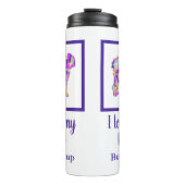 カバプーかわいいドッグシルエットPPY&B タンブラー (正面)