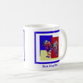カバプーかわいい犬のシルエットTRBY父の日 コーヒーマグカップ (正面右)