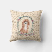 カバプー犬の足の跡とフローラカワイト クッション (裏面)