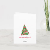 カバプー犬シルエットボーブルクリスマスツリー カード (裏面)