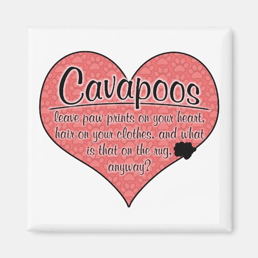 カバポの前足は犬のユーモアをプリント マグネット (正面)