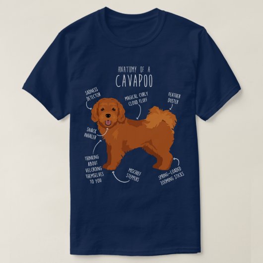 カバポ犬の解剖学 Tシャツ (デザイン正面)