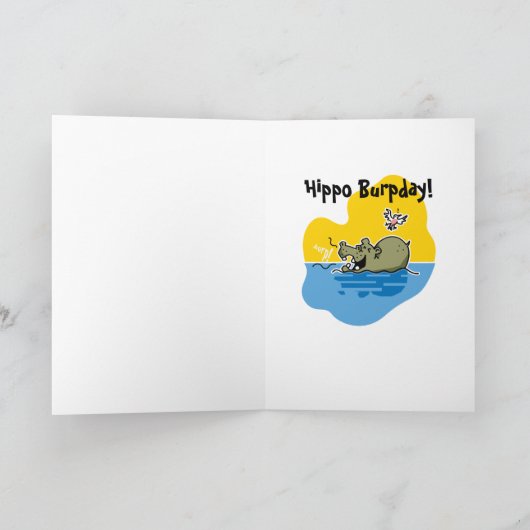 カバユーモアのあるのバースデーカード カード (内部)