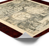 カバラとアルキミア： 1663アルケミカルイラストレーション ポスター (角)