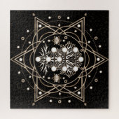 カバラザツリーオブライフ神聖な幾何オーナメント ジグソーパズル (横)