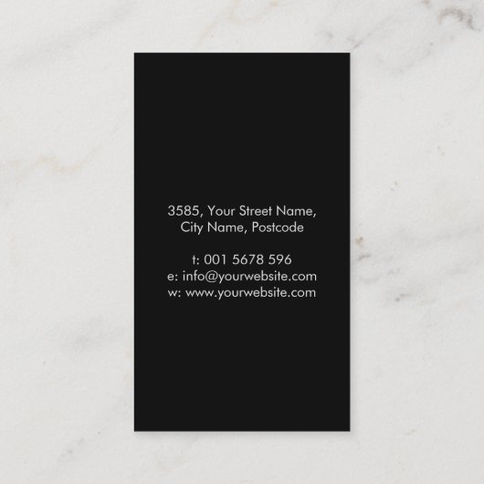 カバラーザツリーオブライフバタフライオーナメント 名刺 (裏面)