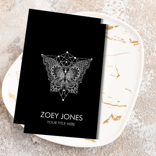 カバラーザツリーオブライフバタフライオーナメント 名刺