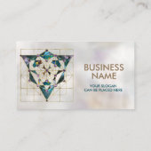 カバラーザライフ大理石と金ゴールド 名刺 (裏面)