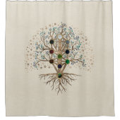 カバラ·ザ·ツリー·オブ·ライフ·オン·キャンバス シャワーカーテン (正面)