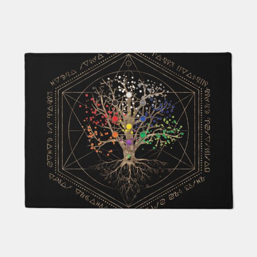 カバラ·ザ·ツリー·オブ·ライフ ドアマット (正面)