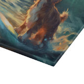 カバリアキングビーチサーフィン絵画ズ カッティングボード (角)