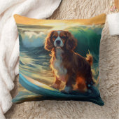 カバリアキングビーチサーフィン絵画ズ クッション (ブランケット)