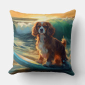 カバリアキングビーチサーフィン絵画ズ クッション (正面)