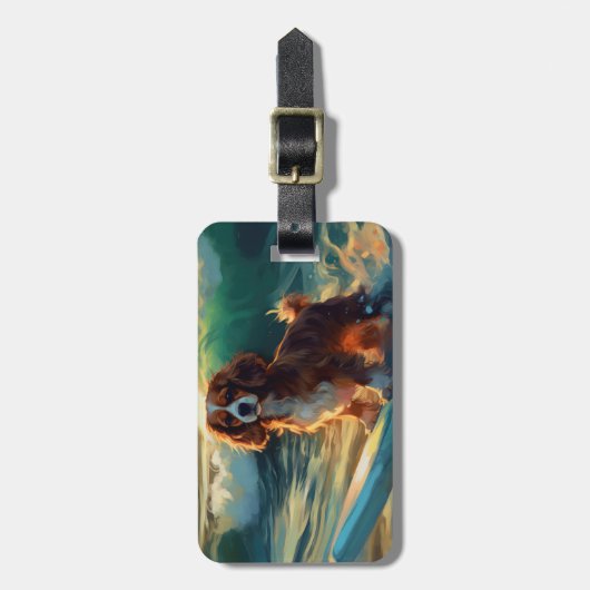 カバリアキングビーチサーフィン絵画ズ ラゲッジタグ (正面縦)