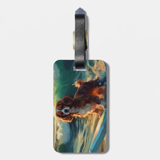 カバリアキングビーチサーフィン絵画ズ ラゲッジタグ (裏面縦)