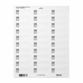 カバリエクリスマス差出人住所ラベル ラベル (フルシート)