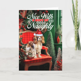 カバリエスパニエル犬クリスマスドッグいけなまたはニース シーズンカード