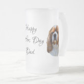 カバリエスパニエル犬ファーザーズ・デー。 フロストグラスビールジョッキ (正面右)