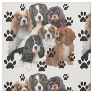 カバリエスパニエル犬布 ファブリック