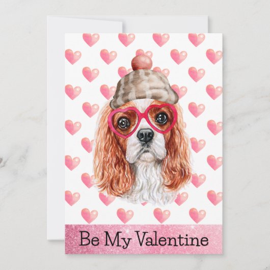 カバリエスパニエル犬iウフウフウフウフウフウフウフウフウフウフドバレンタインデー シーズンカード (正面)