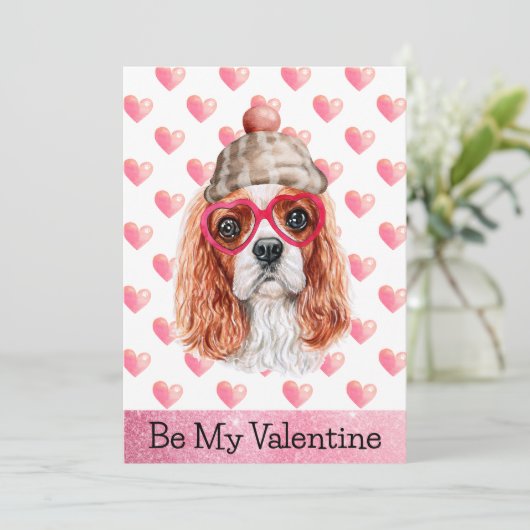 カバリエスパニエル犬iウフウフウフウフウフウフウフウフウフウフドバレンタインデー シーズンカード (スタンド正面)