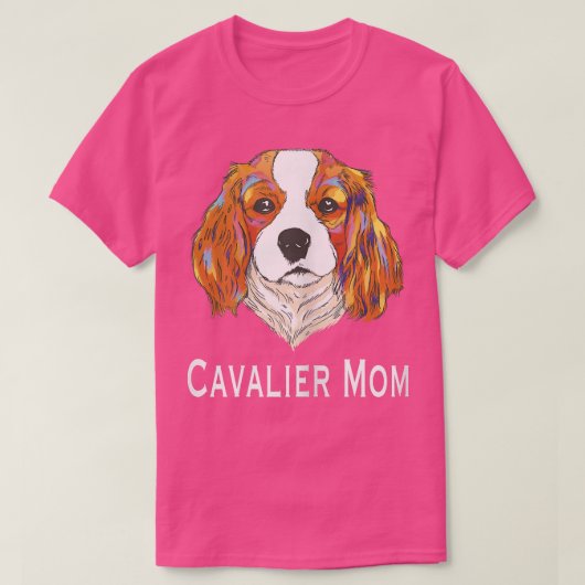 カバリエママアールポップ・アートのカバリエールキングチャールズスパニエル犬 Tシャツ (デザイン正面)